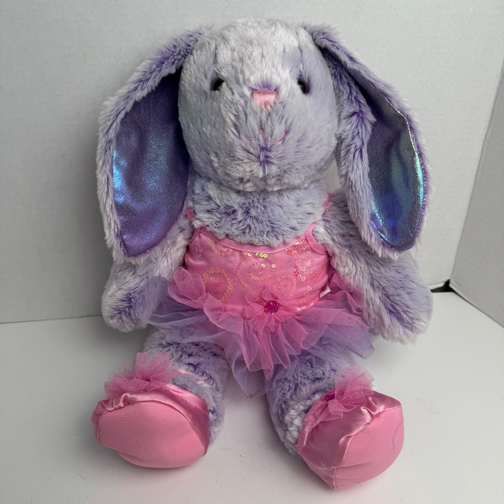 Build A Bear Pawlette Purple Plush Bunny Rabbit Dress and‎ Ballet Shoes